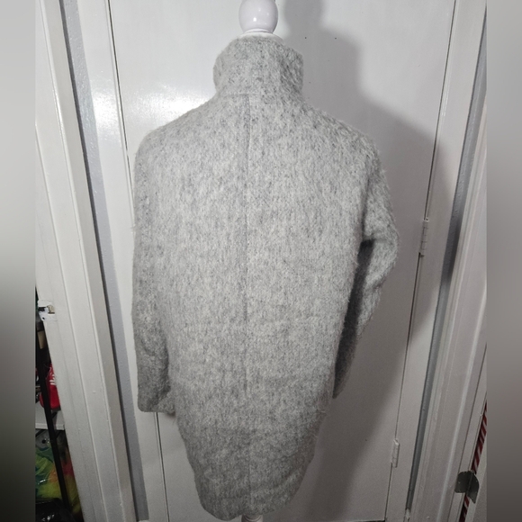 H&M Women's Wool Blend Zip Front Coat, Gray, Size 2 - Picture 15 of 15